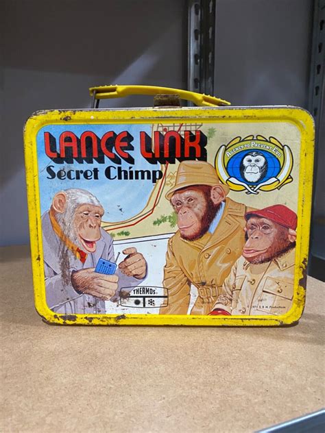 lance link metal lunch box planet of the apes chump|Lance Link Secret Chimp Vintage Lunch Box No Thermos 1971 .